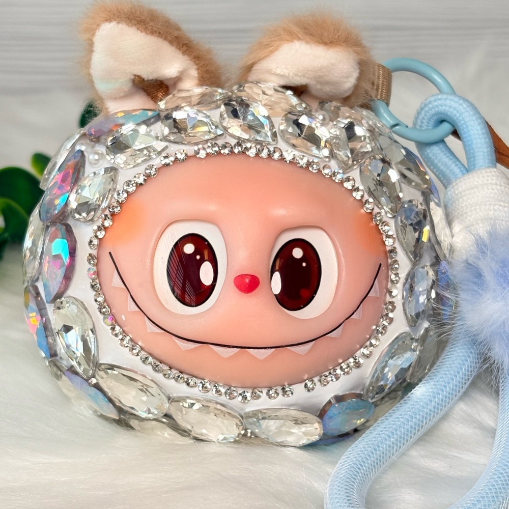 Sparkling‎ Crystal & Plush Labubu Keychain/Bag Charm